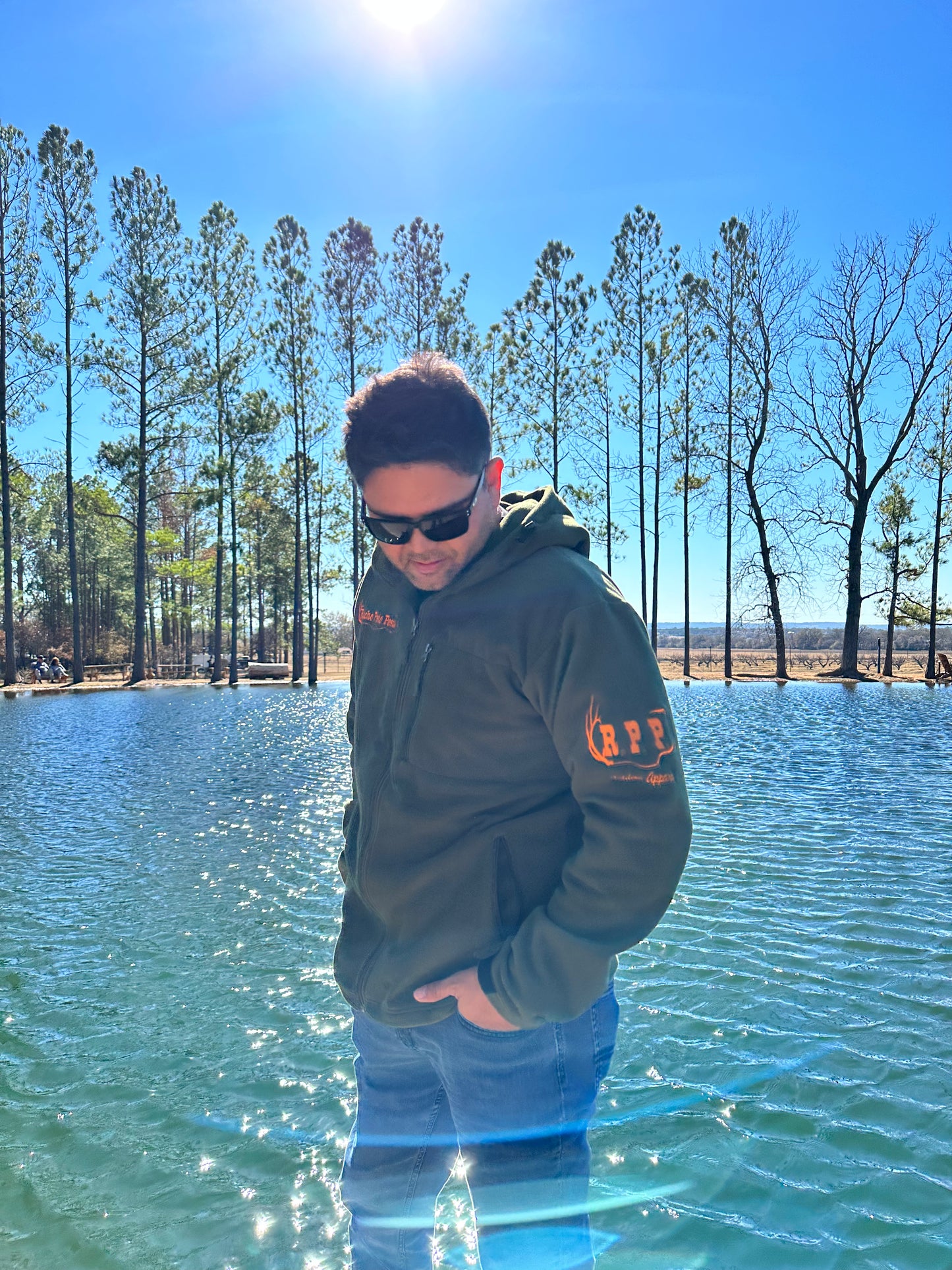 New Polar Fleece Jacket wear by model image from backside