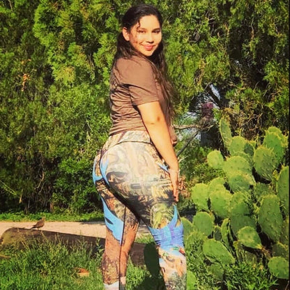 Camo Leggings Modal Backside wear